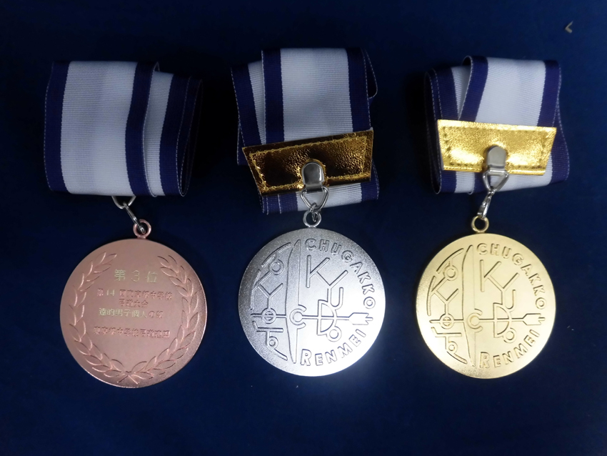 東京都中学校弓道大会<br>メダル